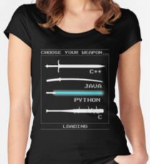 Camiseta entallada de cuello ancho Programador