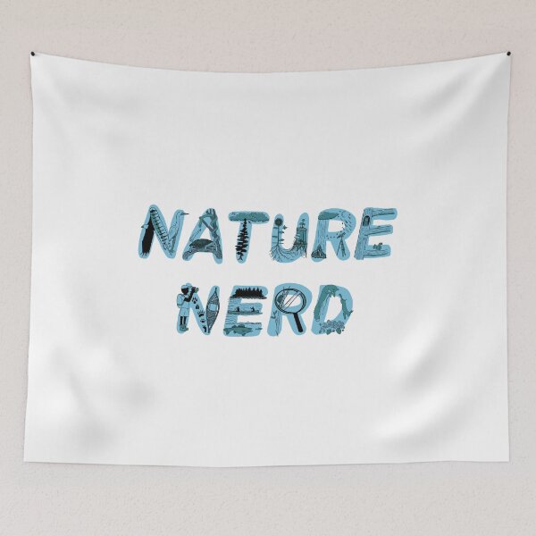 Item preview, Nature Nerd - Blue & White designed and sold by EcoElsa.