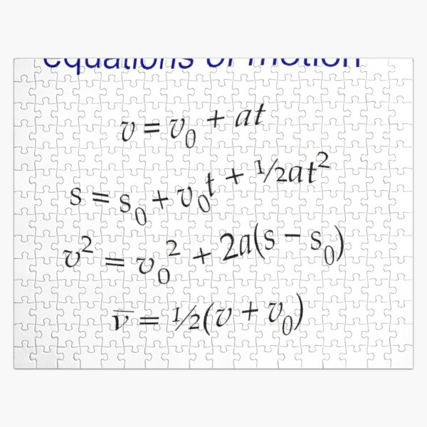 #Equation of #Motion, #Velocity, #Acceleration, #Physics, #Mechanics Jigsaw Puzzle
