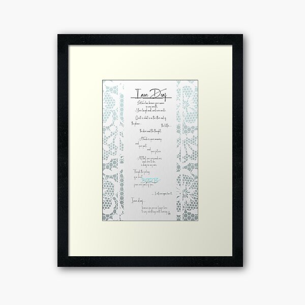 I am deaf- tribute to lost loved ones Framed Art Print