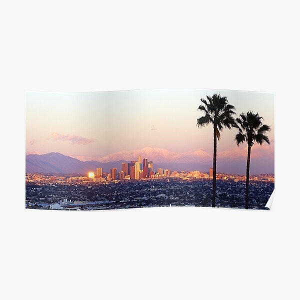 Vue sur la ville de Los Angeles Poster