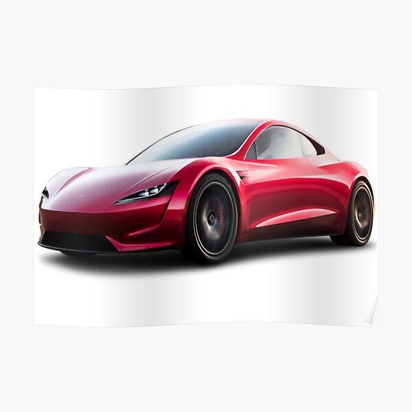 Tesla Roadster  Super Car 2023 Founders Edition Clothing Poster
