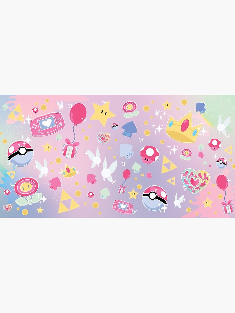 Aperçu 5 sur 5. Tapis de souris avec l'œuvre Jeux Vidéo Pastel créée et vendue par theambs.