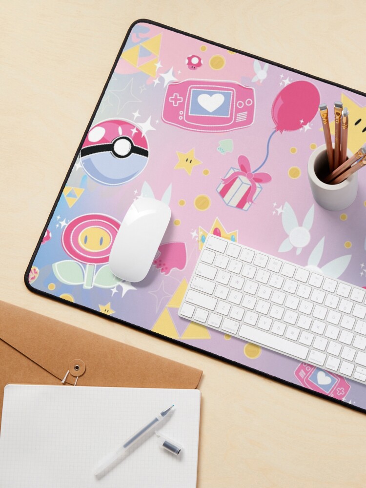 Aperçu 3 sur 5. Tapis de souris avec l'œuvre Jeux Vidéo Pastel créée et vendue par theambs.