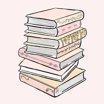 Artwork thumbnail, Floral pastel books  by Illustrween