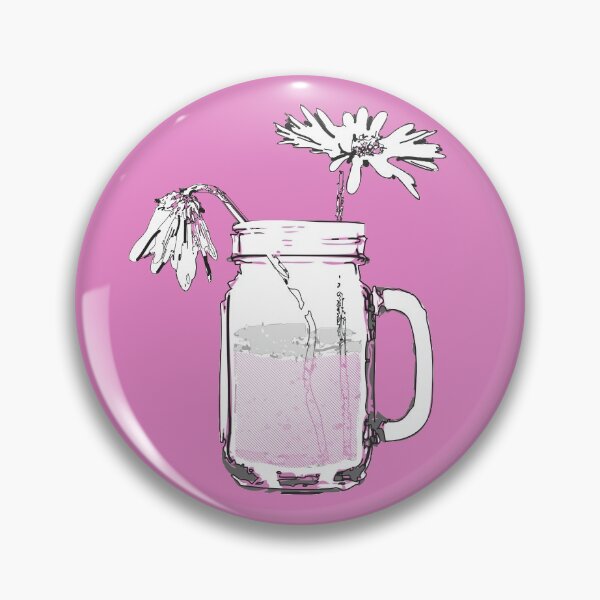 Item preview, mason jar daisies designed and sold by somatosis.