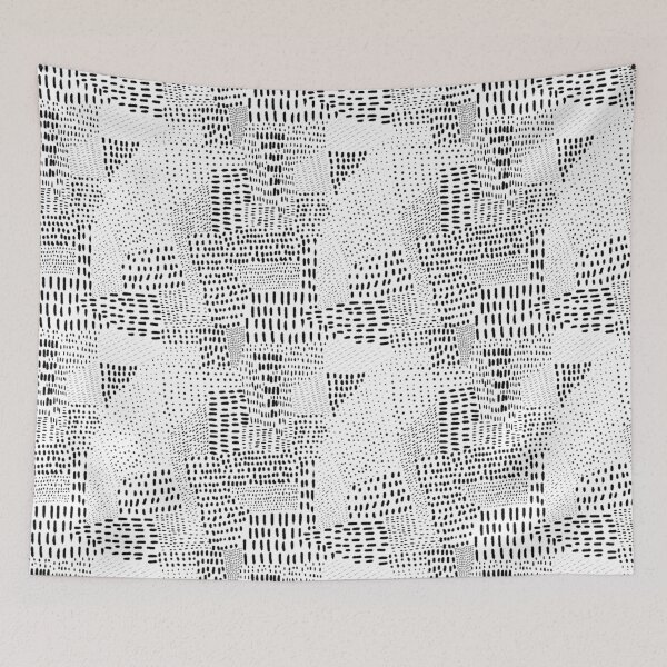 Item preview, Dashes black and white pattern designed and sold by kMariaART.