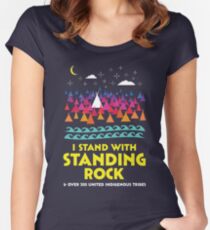 Stand With Standing Rock Shirt Women's Fitted Scoop T-Shirt