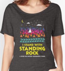 Camiseta ancha para mujer Stand con camisa de pie Rock