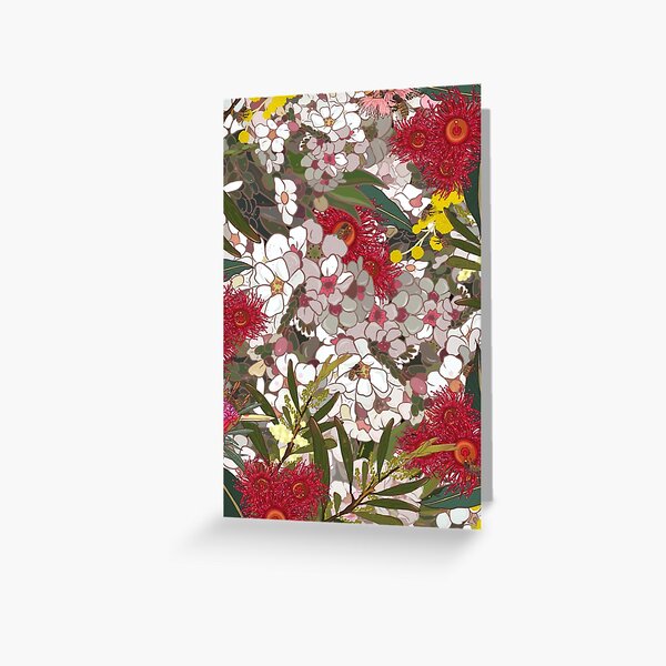 Australian Natives floral design Greeting Card