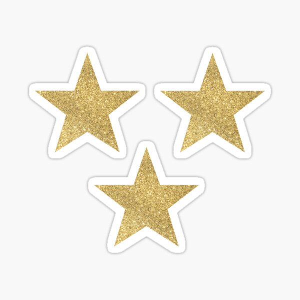 Gold stars Sticker for Sale by salonis1