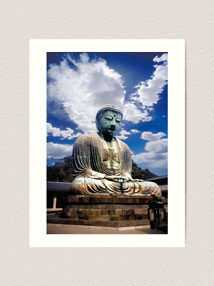 The Great Buddha at Kamakura in Japan Art Print for Sale by