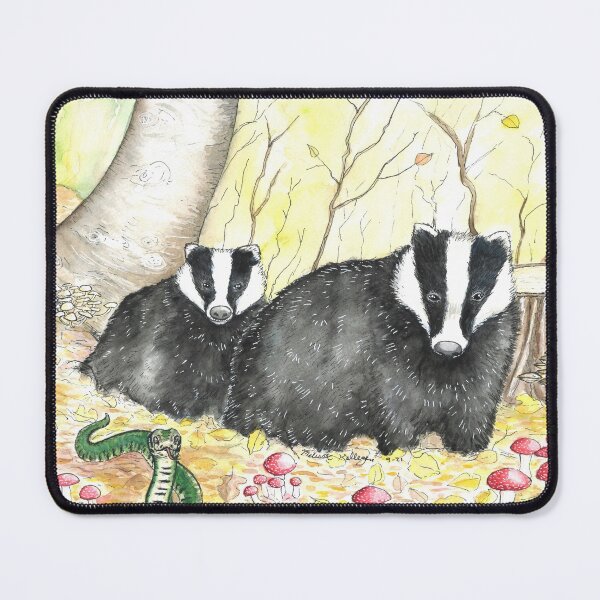 Item preview, Badger Badger Mushrooms Snake designed and sold by Kelley-Art.