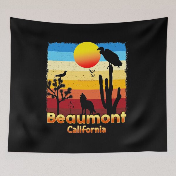 Item preview, Beaumont California CA Sunset Coyote  Vulture Cactus Desert Californian designed and sold by Cuatrocaminos.