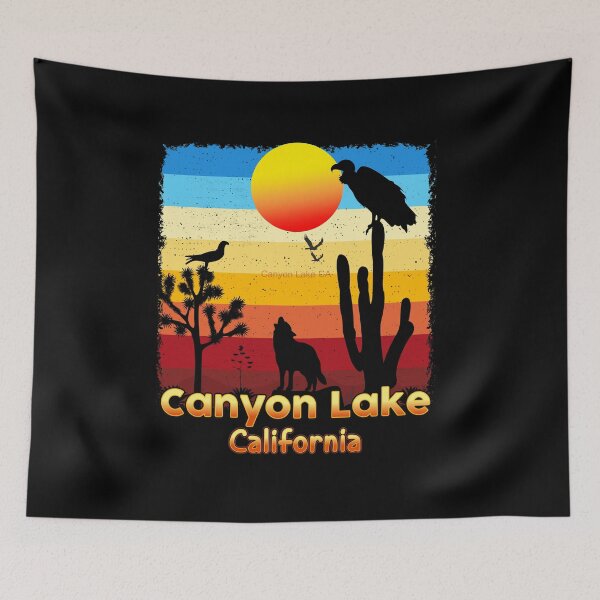 Item preview, Canyon Lake California CA Sunset Coyote  Vulture Cactus Desert Californian designed and sold by Cuatrocaminos.