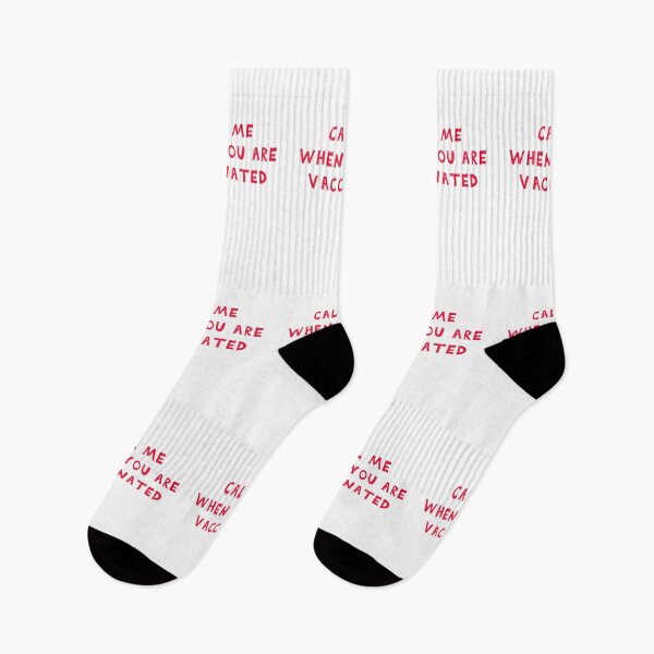 Item preview, CALL ME WHEN YOU ARE VACCINATED Awesome funny red design for all the vaccinated people 2021 . designed and sold by thebaronart.