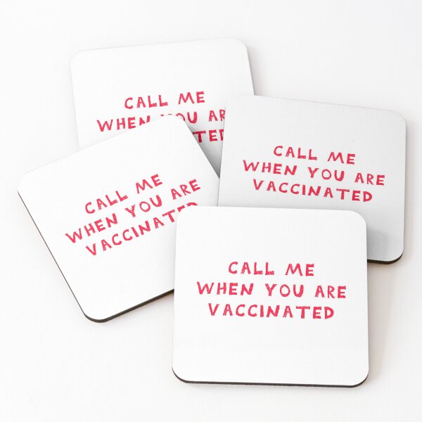 Item preview, CALL ME WHEN YOU ARE VACCINATED Awesome funny red design for all the vaccinated people 2021 . designed and sold by thebaronart.