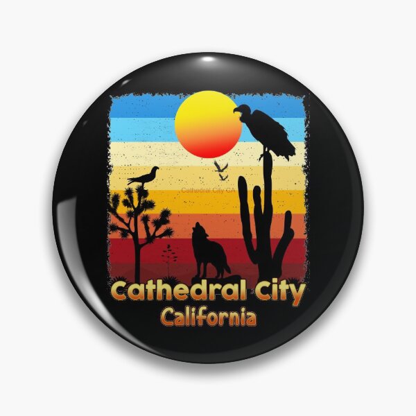 Item preview, Cathedral City California CA Sunset Coyote  Vulture Cactus Desert Californian designed and sold by Cuatrocaminos.