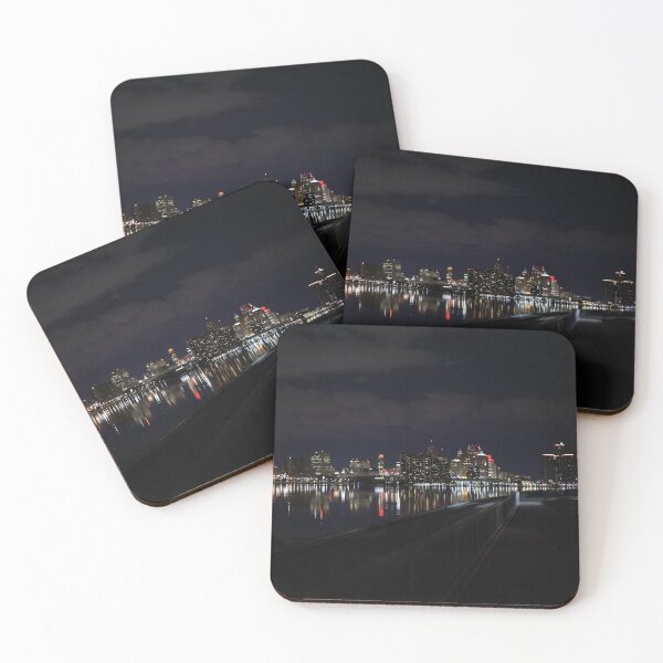 Item preview, Detroit View at night / Detroit river photography, designed and sold by BeatyinChaos.
