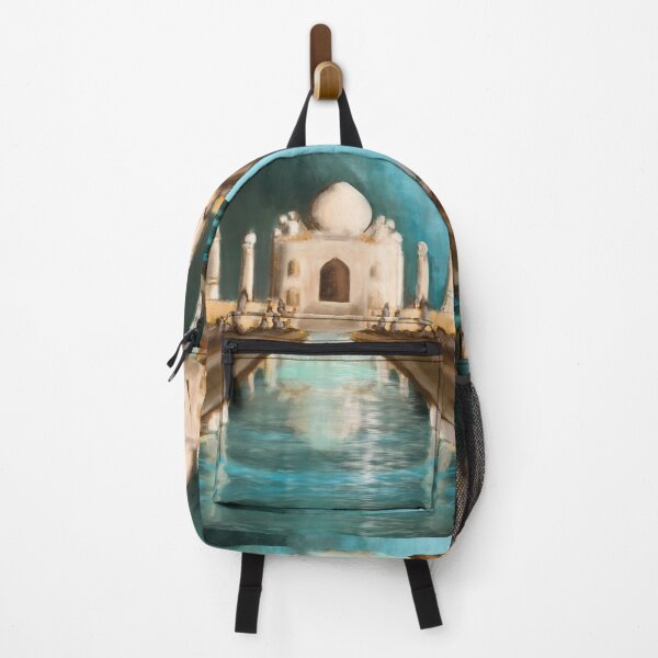 Item preview, Taj Mahal Oil and Mixed Media Painting (black background) designed and sold by MptR.