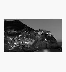 Black and White Cinque Terre Photographic Print