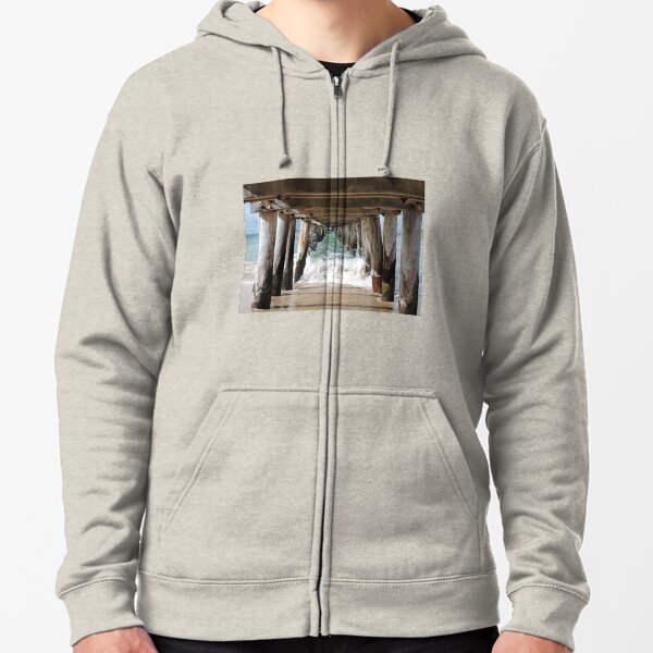 Narrowing Views Point Lonsdale Pier Zipped Hoodie