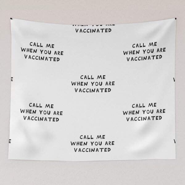 Item preview, CALL ME WHEN YOU ARE VACCINATED Awesome funny black font design for all the vaccinated people 2021 . designed and sold by thebaronart.