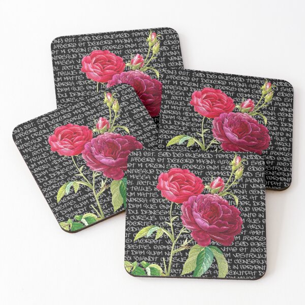 Item preview, Vintage Red Roses on Graffiti. Modern Vintage no 45. Black background. designed and sold by Point-Of-DD.