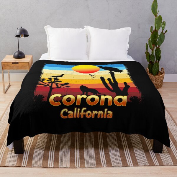 Item preview, Corona California CA Sunset Coyote  Vulture Cactus Desert Californian designed and sold by Cuatrocaminos.
