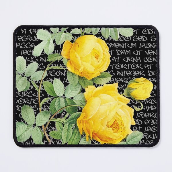 Item preview, Vintage Yellow Roses on Graffiti. Modern Vintage no 48. Dark background. designed and sold by Point-Of-DD.