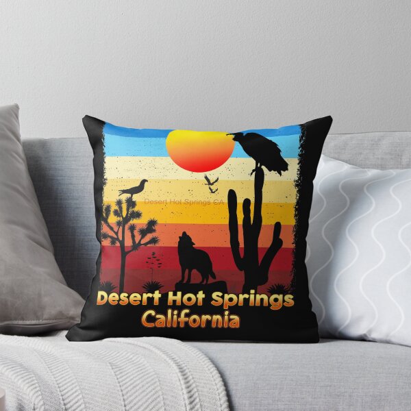Item preview, Desert Hot Springs California CA Sunset Coyote  Vulture Cactus Desert Californian designed and sold by Cuatrocaminos.