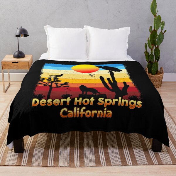 Item preview, Desert Hot Springs California CA Sunset Coyote Vulture Cactus Desert Californian designed and sold by Cuatrocaminos.
