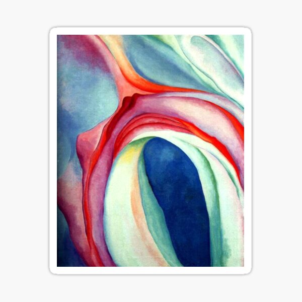 Item preview, Music, Pink and Blue No.2 by Georgia O'Keefe designed and sold by Hues of Zen.