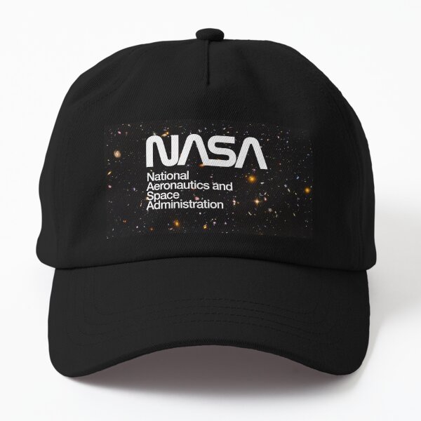 NASA Worm on Galaxy Starfield Hubble Deep Field Background Dad Hat