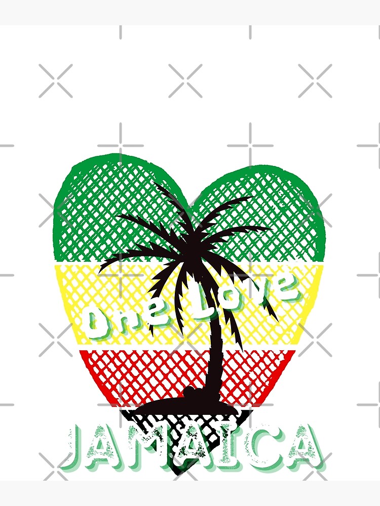 Jamaica One Love Distressed Jamaican Flag Jamaican Pride I Love