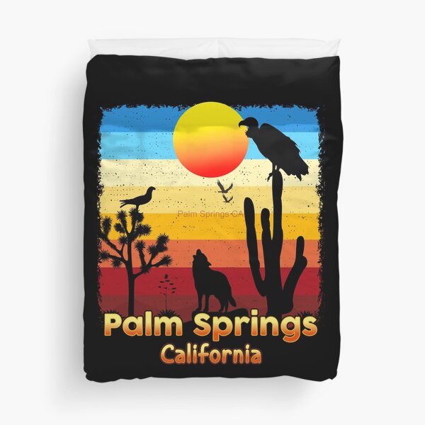 Item preview, Palm Springs California CA Sunset Coyote  Vulture Cactus Desert Californian designed and sold by Cuatrocaminos.