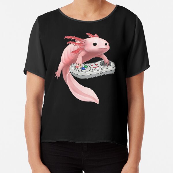 Gamesolotl Gamer Axolotl Fish Playing Video Games Lizard Funny Unisex T- Shirt Men's T-Shirt Cotton Tee Eu Size - AliExpress