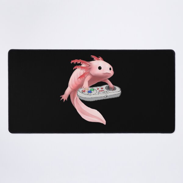 Item preview, Axolotl Fish jouant au jeu vidéo White-Axolotl Lizard Gamers designed and sold by poppyballard918.