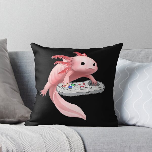 Item preview, Axolotl Fish Playing Video Game White-Axolotl Lizard Gamers  designed and sold by poppyballard918.