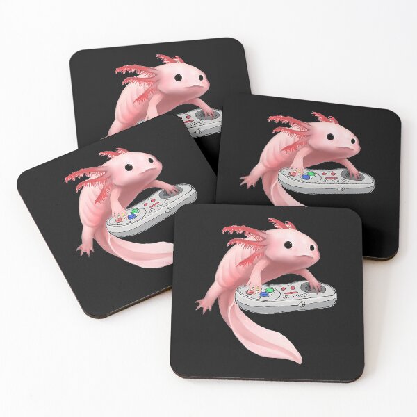 Item preview, Axolotl Fish Playing Video Game White-Axolotl Lizard Gamers  designed and sold by poppyballard918.
