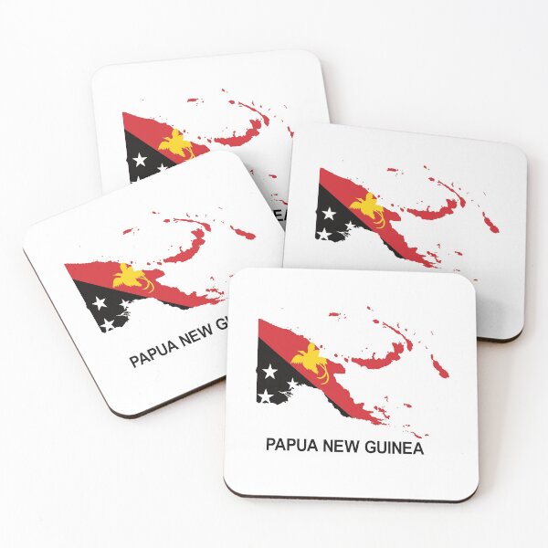 Item preview, Papua New Guinea Map with Flag designed and sold by PNG-pikinini.