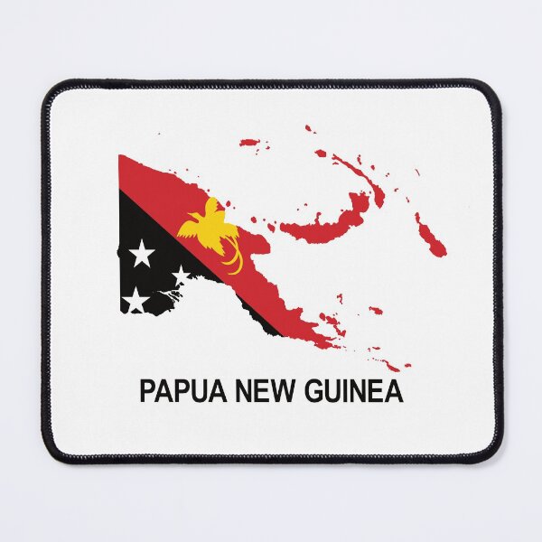 Item preview, Papua New Guinea Map with Flag designed and sold by PNG-pikinini.
