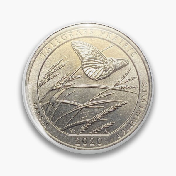 Item preview, US Quarter Kansas Tall Grass Prairie Coin Butterfly  designed and sold by Midwest-Goods.