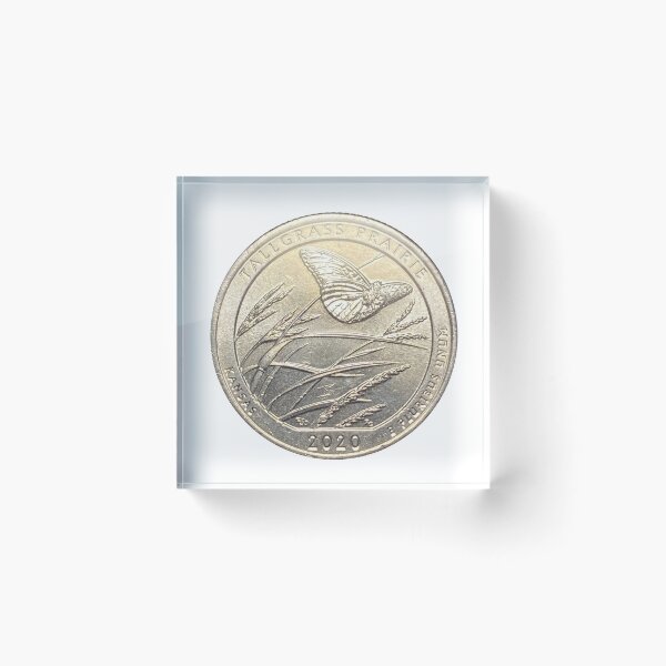 Item preview, US Quarter Kansas Tall Grass Prairie Coin Butterfly  designed and sold by Midwest-Goods.