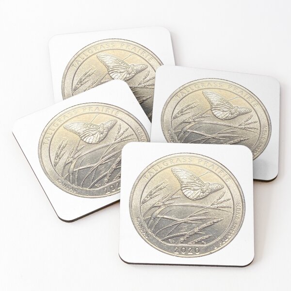 Item preview, US Quarter Kansas Tall Grass Prairie Coin Butterfly  designed and sold by Midwest-Goods.
