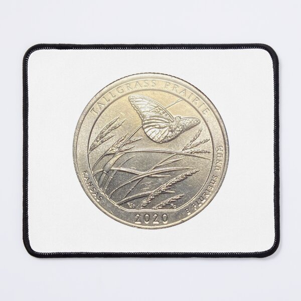 Item preview, US Quarter Kansas Tall Grass Prairie Coin Butterfly  designed and sold by Midwest-Goods.