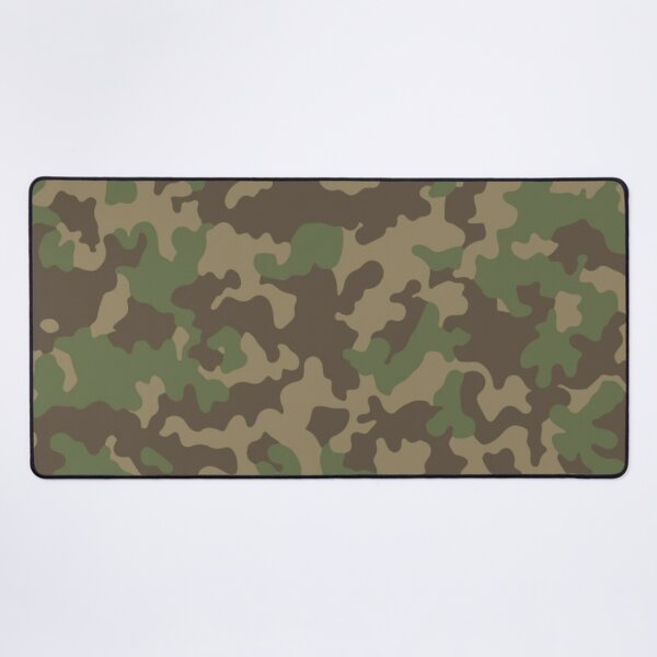 Item preview, Green and brown army camouflage desk mat and mouse pad designed and sold by Designforoz.