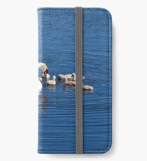 Schwan Familie iPhone Flip-Case/Hülle/Klebefolie