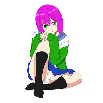 "Lewd anime girl hentai manga ecchi waifu Colored " Sticker for Sale by