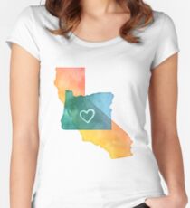 I Love California and Oregon Women's Fitted Scoop T-Shirt